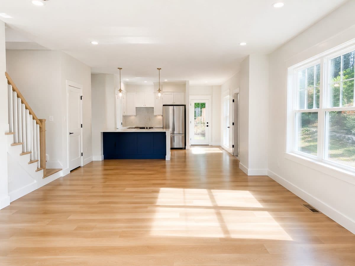 An empty, move-ready home after a move-out clean